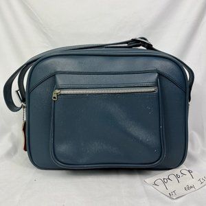 American Tourister Escort Purse Navy Blue Leather Crossbody Bag Travel Vintage